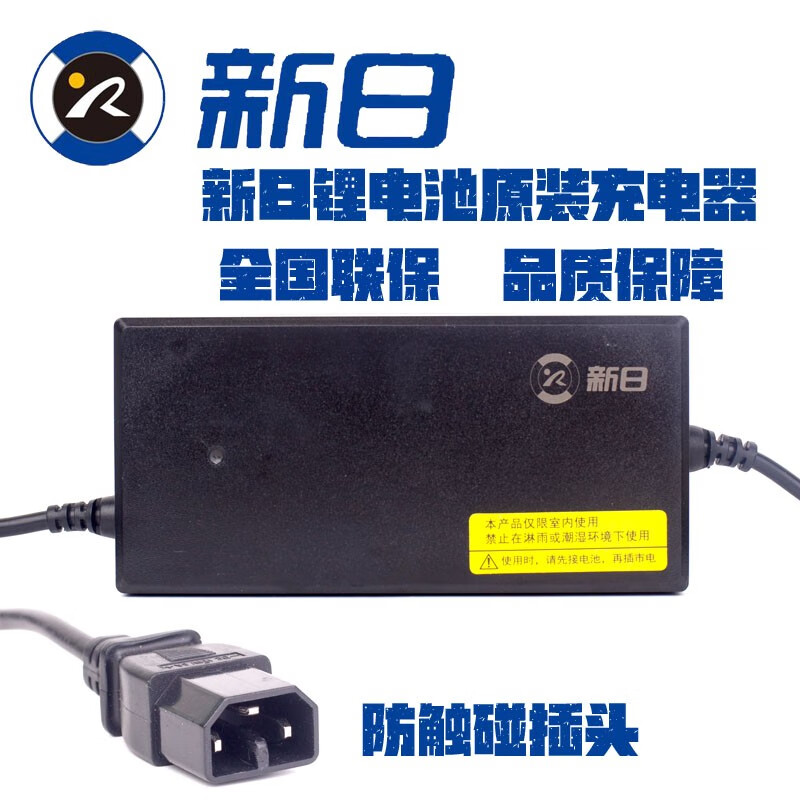 出极新日新国标电动电瓶车原装锂电池充电器48V54.6V4A2A防触碰 新日4a 三石防触碰