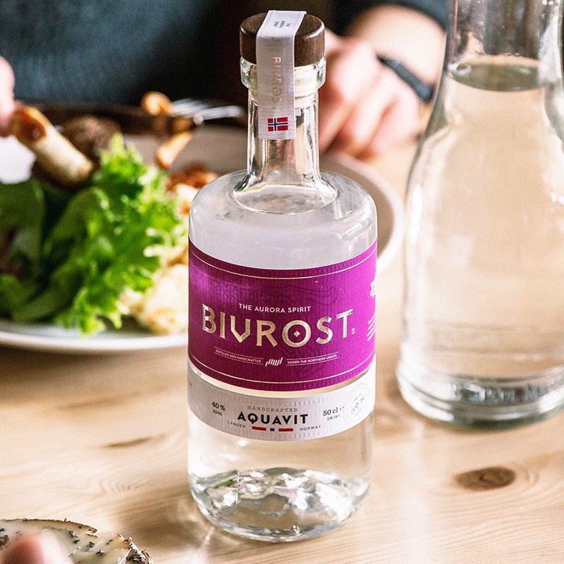 北极光金酒(bivrost)北欧原装进口  北极光阿夸维特酒500ml单瓶装