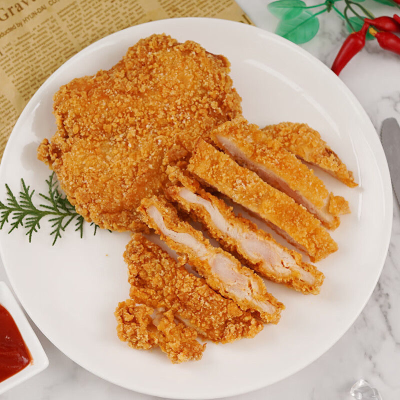 汉堡肉饼肯德基食材炸鸡空气炸锅半成品食材加热即食 10片咔滋脆鸡排