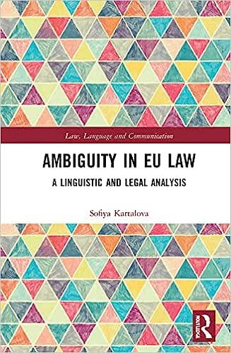 预订 欧盟法律的模糊性:语言与法律分析ambiguity in eu law