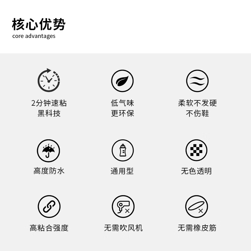 GOTO球鞋修补胶水VANS运动球鞋皮鞋帆布鞋软性树脂胶防水强力粘鞋胶 快速鞋胶（含解胶剂）