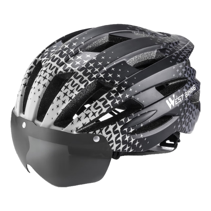 WestBiking 西骑者 骑行头盔自行车安全帽磁吸护目镜一体成型通勤男女通用穿戴装备