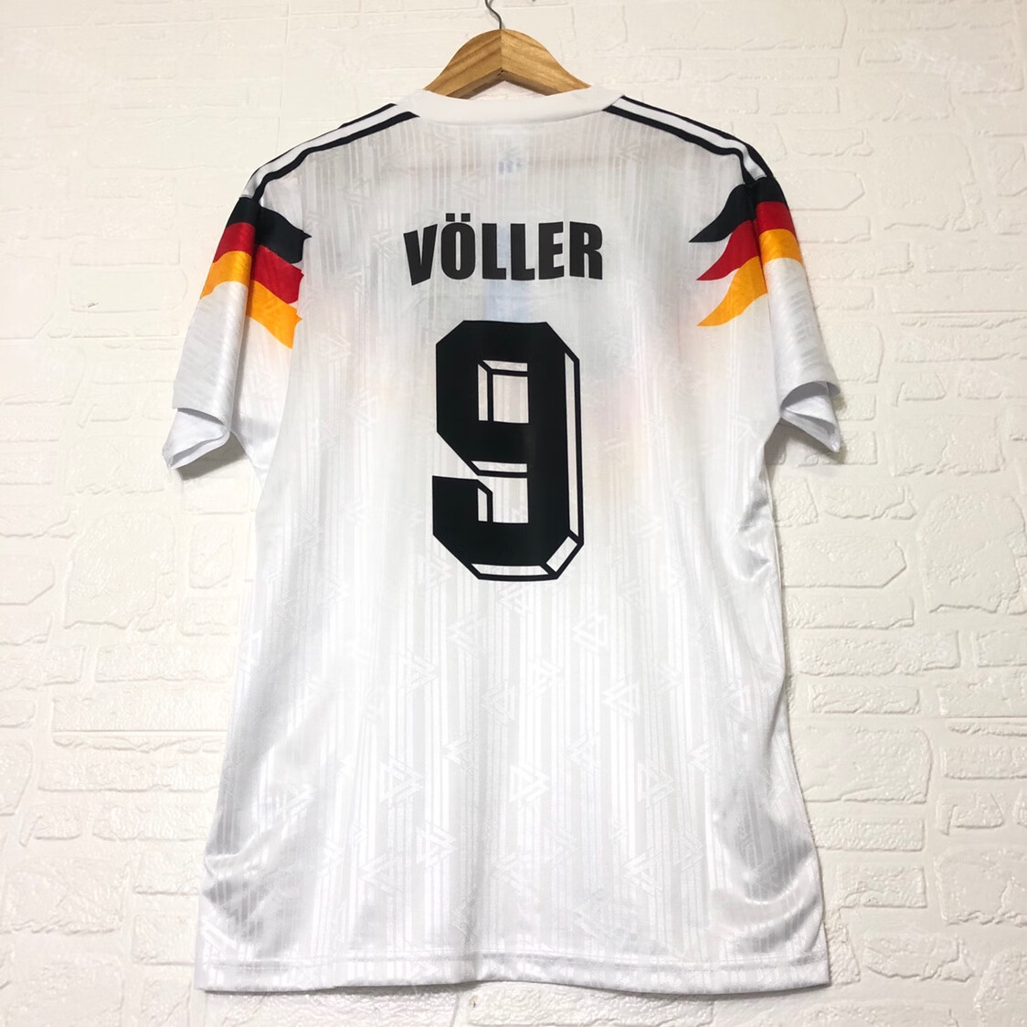 漾步复古1990年世界杯德国队主场球衣18号克林斯曼10号马特乌斯足球服