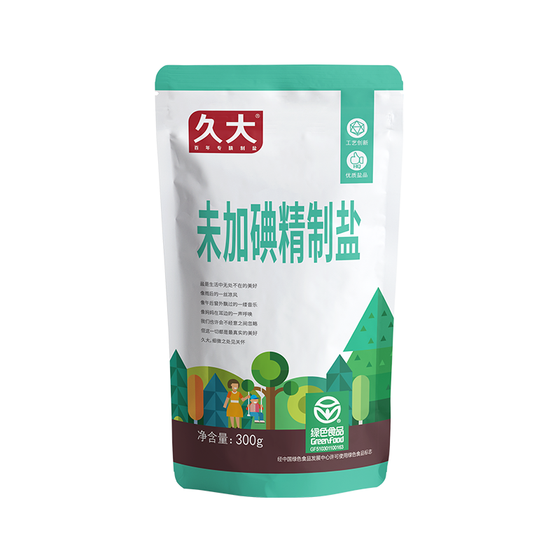 久大自貢井鹽【未加碘】鹽食用鹽 無抗結劑食鹽 300g*6袋 組合裝 
