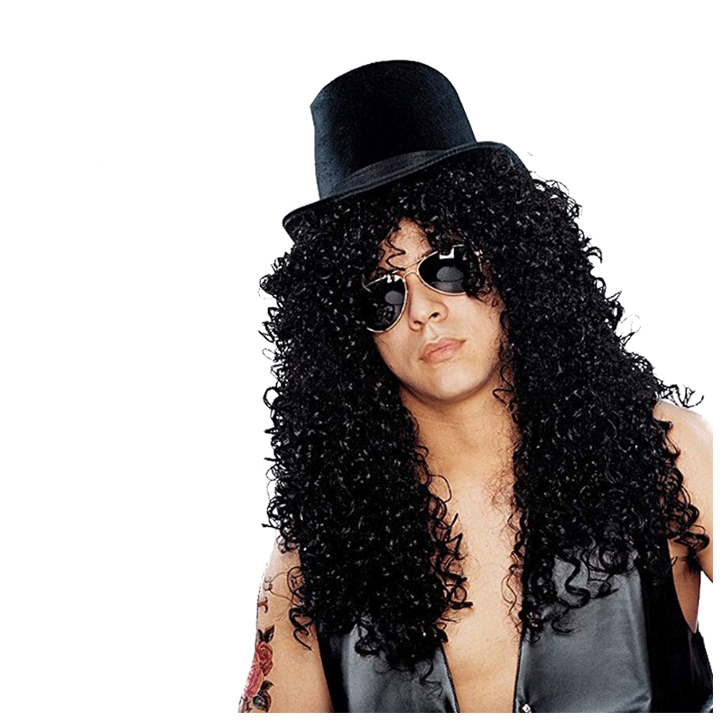 天使丝丝cosplay摇滚歌手爆炸头复古卷发小品道具搞笑派对舞会假发男