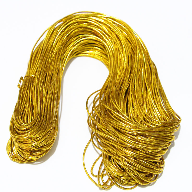 曲美思金线银线金色圆形无弹力线绳吊牌线工艺线金丝挂件线装饰金葱线