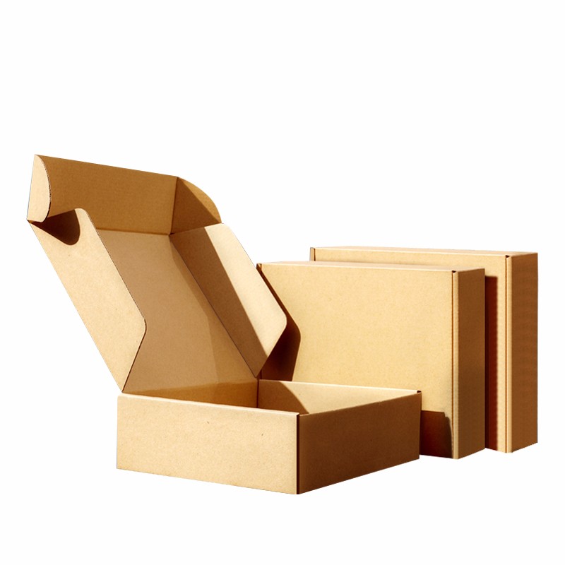 明想 T1-T6特硬包装纸盒飞机盒服装三层扁纸盒子电商快递纸箱纸盒批发 特硬款（推荐） T6（3个装）（36*30*6cm）