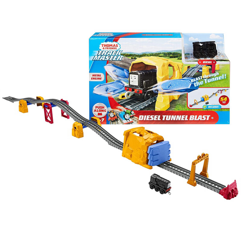 托马斯和朋友小火车模型轨道火车儿童玩具男孩生日礼物-狄塞尔隧道冲刺合金套装GHK73 儿童节礼物
