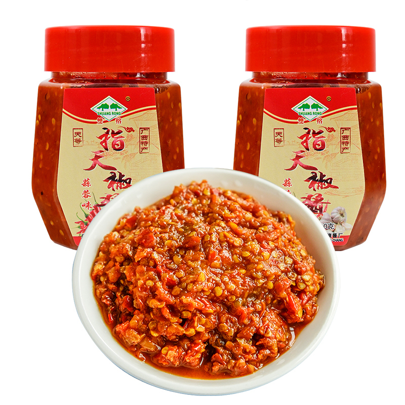 雙榕(shuangrong)双榕 天等辣椒酱 蒜蓉味230g*2罐 广西天等辣椒酱香