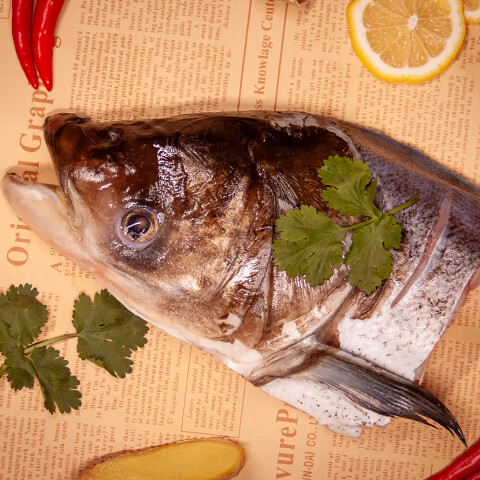 餐虎白鲢鱼头 700-800g/条