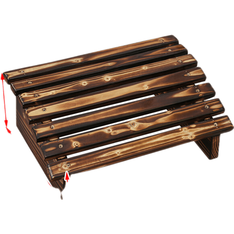 DIYOOCO脚踏板垫脚凳办公室电脑桌搁脚架实木脚踏板孕妇脚凳踏脚垫脚矮凳钢琴搁脚板 40*28*14-7碳化色