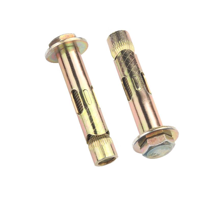 楷赫 膨胀螺丝 彩锌外六角膨胀螺栓内置式顶爆螺丝  m8*100 单位:个