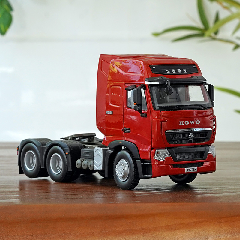 曼影(manying)1:36重汽豪沃t7h运输卡车半挂拖头合金仿真汽车模型收藏
