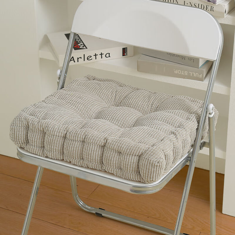 坐垫椅子垫加厚屁股座垫屁垫学生宿舍教室办公室久坐神器座椅垫子 烟白方形-10厘米.柔软加厚 45cmX45厘米.舒适柔软