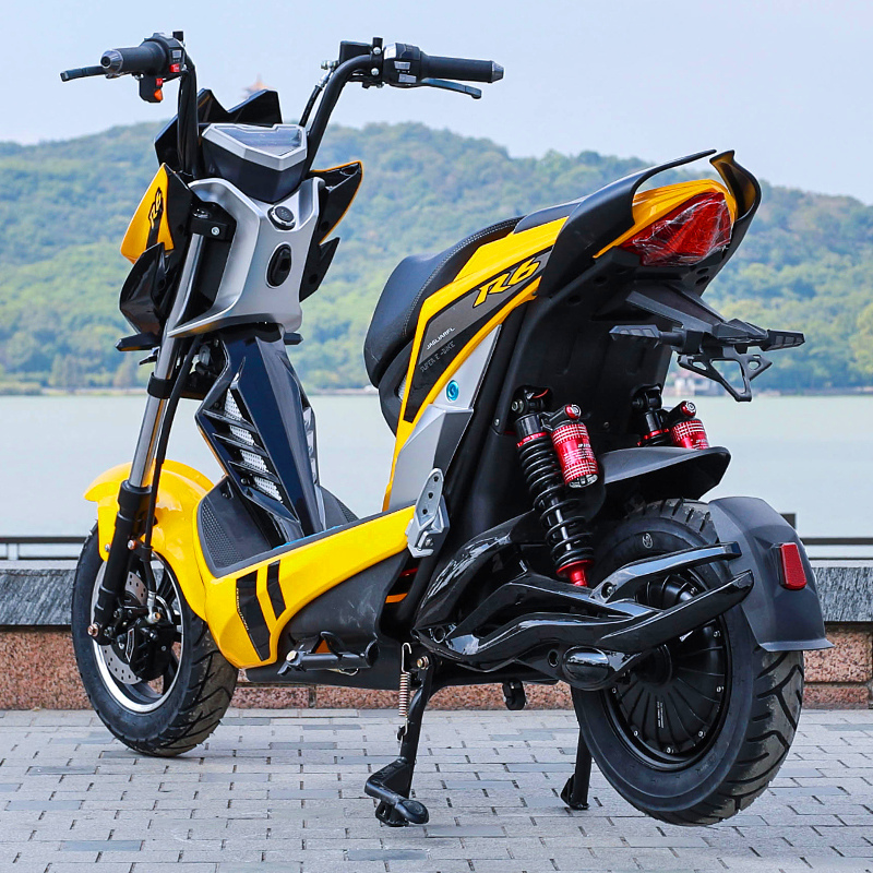 极客电动车x战警踏板电摩战狼电瓶车男改装新款高速72v电动摩托车