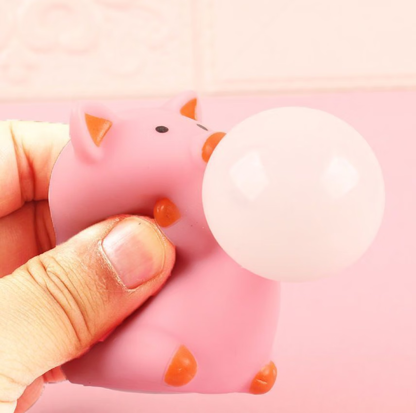 颂星解压捏捏乐小猪 趴趴猪吹泡泡猪解压玩具减压拉拉乐发泄儿童礼物