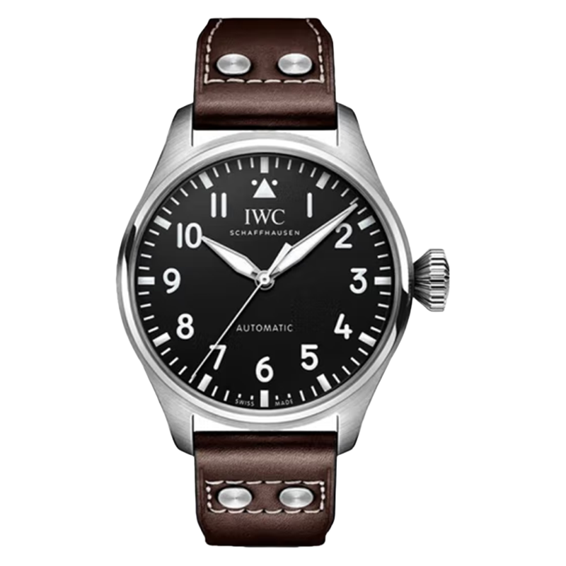 萬(wàn)國（IWC）瑞士手表飛行員系列男士自動(dòng)機械男表 IW329301黑盤(pán)皮帶43mm腕表