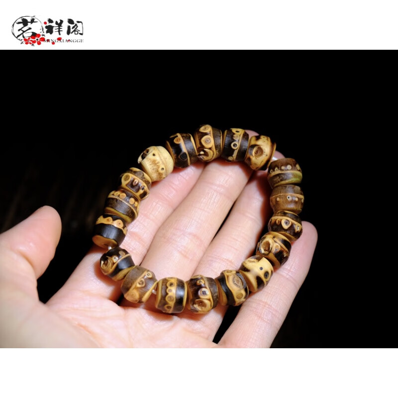 茗祥阁紫竹手串文玩紫竹根手串文玩竹子手把件紫竹手镯鸡血藤把玩件链