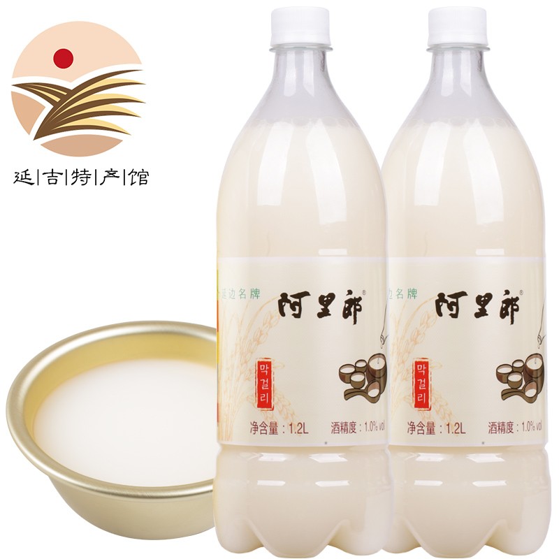 阿里郎 韩国风味米酒奶油米酒糯米酒韩式原味延边朝鲜族特产 1度 1200