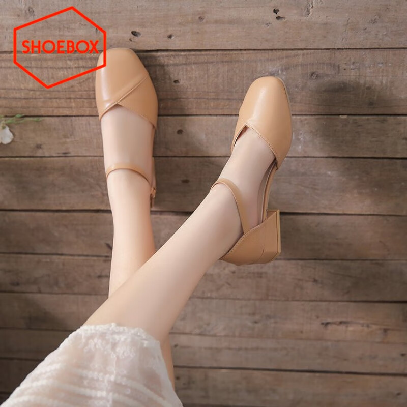 鞋柜达芙妮集团旗下包头凉鞋女款夏季2024年新款式一字带玛丽珍女鞋