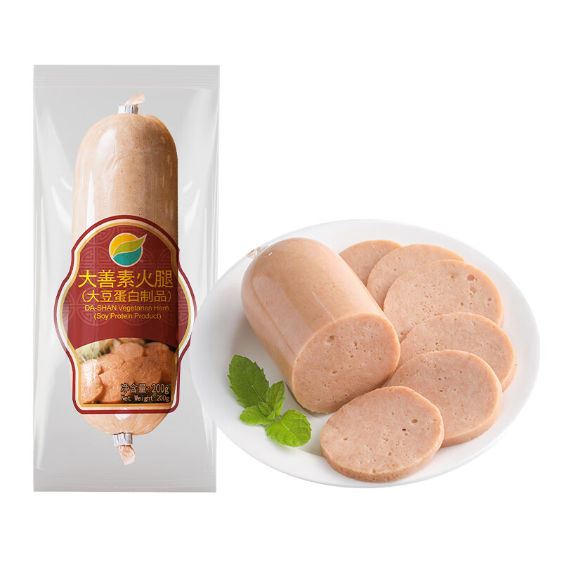 food齐善素食大善素火腿仿荤素肉大豆素香肠午餐肉 午餐肉 200g