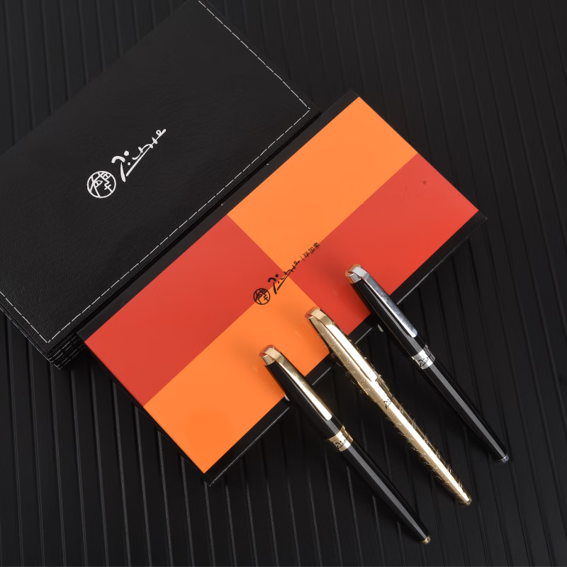 毕加索(Pimio)钢笔918财务美工商务办公高档暗尖美工笔917书法练字签名弯尖美工笔节日送礼钢笔 918全金色财务弯尖美工(0.7mm)礼盒装