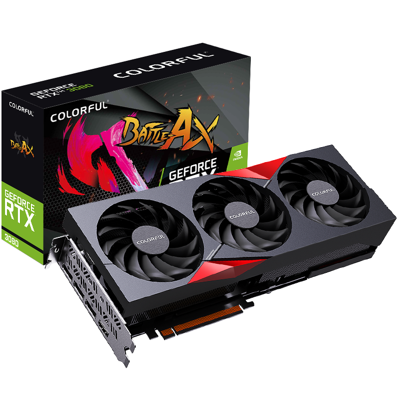 七彩虹(colorful)战斧 geforce rtx 3080 豪华版 lhr 12g 1710mhz