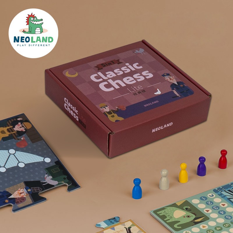 绿龙岛（Neoland）5合1儿童棋牌游戏魔法跳棋小学生思维训练亲子互动3岁+