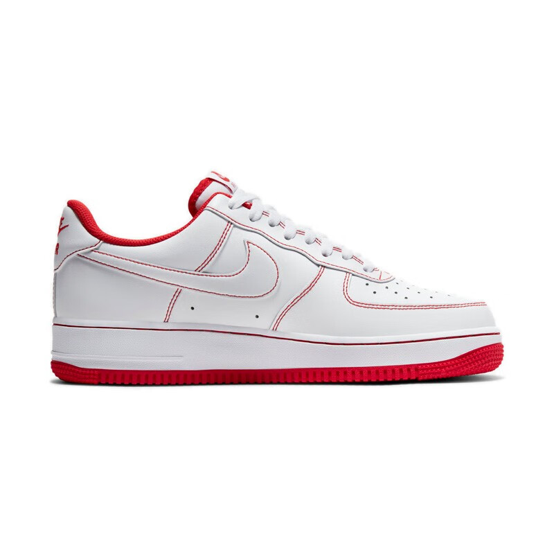 nike耐克 air force1 af1 空军一号白红缝线 运动鞋 板鞋 男鞋 cv1724