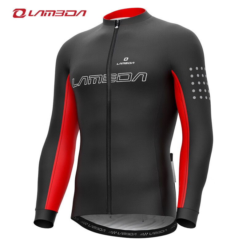 兰帕达春秋款骑行服抓绒长袖公路自行车男保暖长上衣防风套装 月野-抓绒长袖(前防风后抓绒) XL
