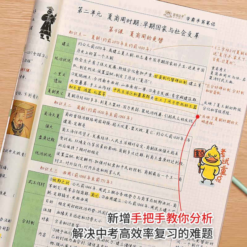 衡水重点中学状元手写笔记初中生物2026版初一初二中考生物复习辅导资料书会考学霸笔记知识大全基础手册 历史