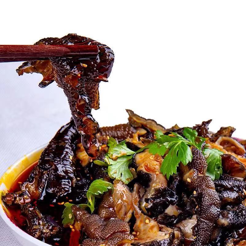 tlxt麻辣乌鸡爪红油去骨鸡脚无骨黑凤爪四川特产零食袋装 麻辣味3袋