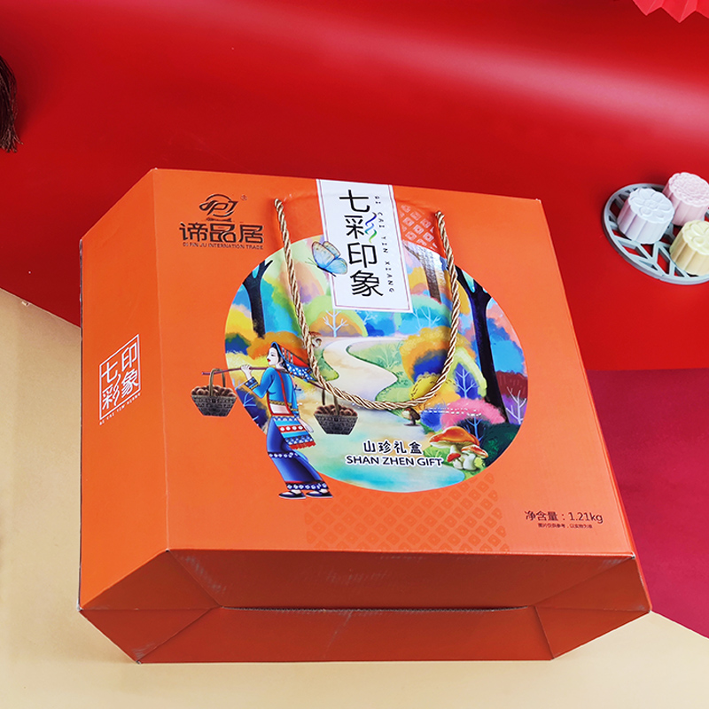 谛品居干货山珍礼盒 七彩印象干菌食用菌菇礼盒1210g 节日慰问工会