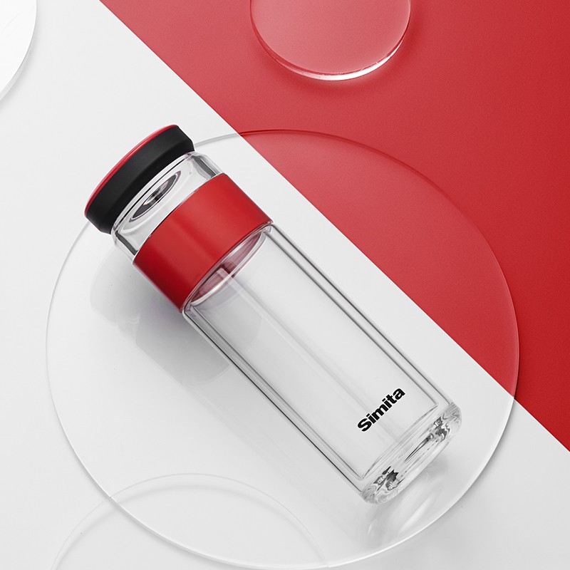 德国施密特simita茶水分离泡茶杯双层玻璃杯男女高档便携简约过滤水