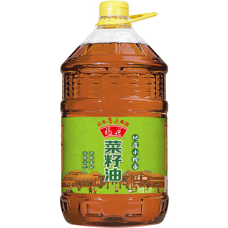 ?；ㄊ秤糜?鲁花集团出品 小榨一级菜籽油6.18L 物理压榨