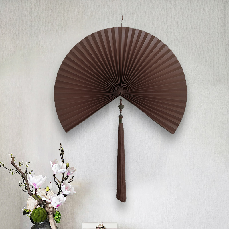 新中式折扇壁挂 工艺扇子 挂扇 客厅沙发背景墙壁饰 墙面上创意装饰