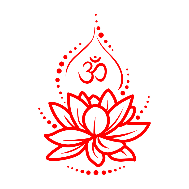 创意瑜伽om莲花字贴舞蹈工作室瑜伽馆健身房装饰墙贴纸玻璃贴画 a款