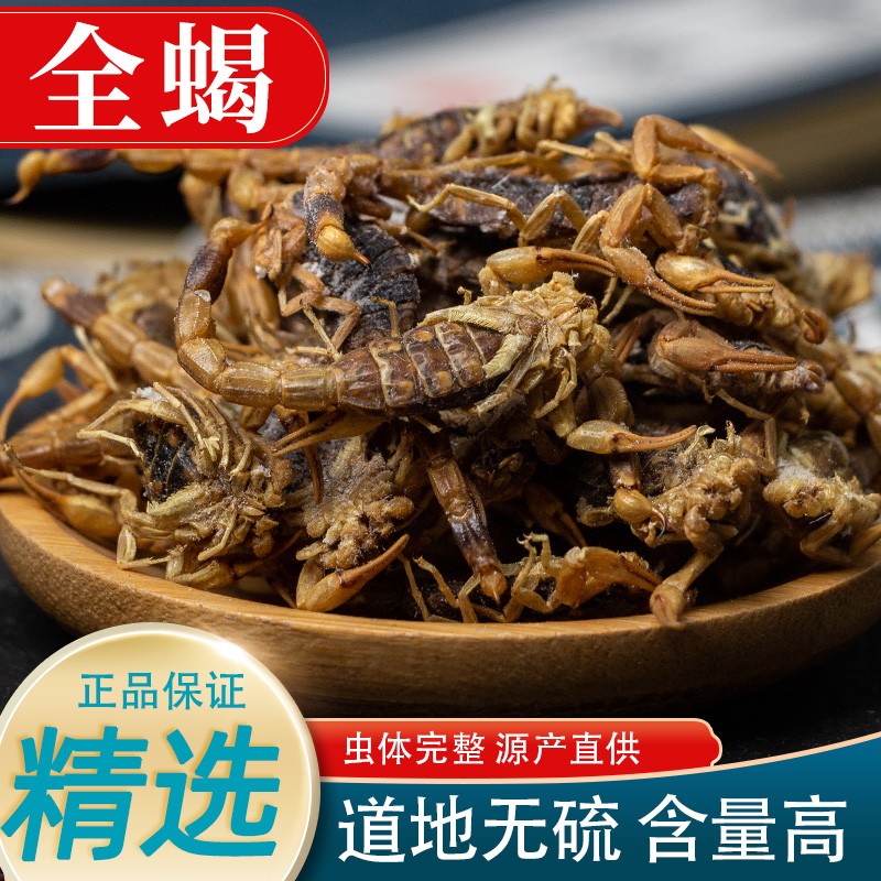 蝎子 蝎子中药材50g 清水蝎子 十足蝎 干钳蝎干货古养斋 蝎子10克