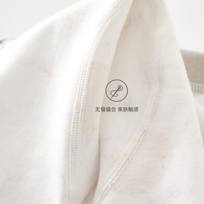 贝肽斯婴儿连体衣冬季纯棉无骨衣服四季通用男女宝宝哈衣爬服 小海星-中开扣 90cm