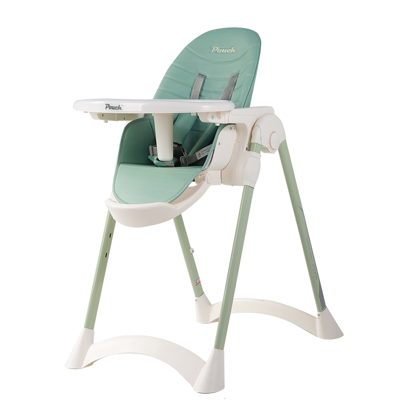 PouchK28青苹绿宝宝餐椅，轻便可折叠，价格走势稳定