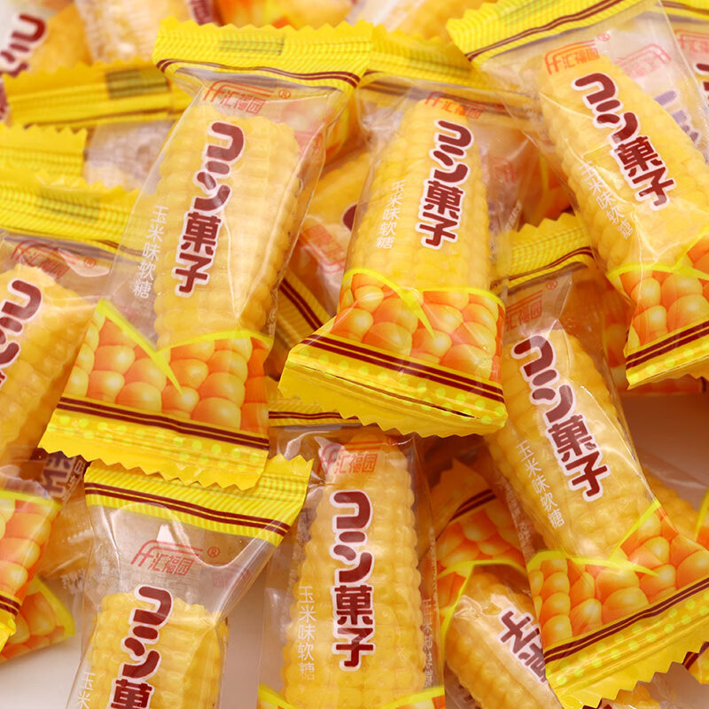 速缘乐果汁玉米味软糖500g1斤/35颗散装老人休闲零食糖果喜糖 汇福园玉米软糖500g/35颗