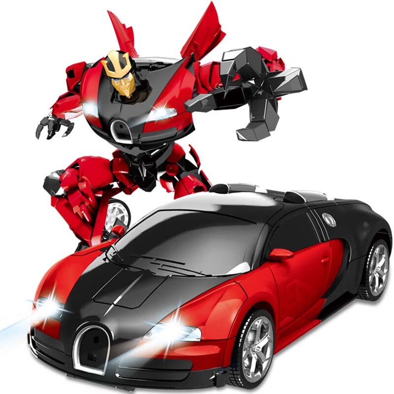 勾勾手（GOUGOUSHOU）儿童遥控变形遥控车玩具一键演示变形充电款男孩模型玩具车红色