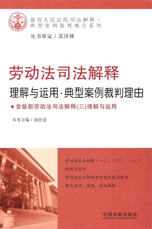 劳动法司法解释理解与运用 典型案例裁判理由 胡仕浩【正版书】