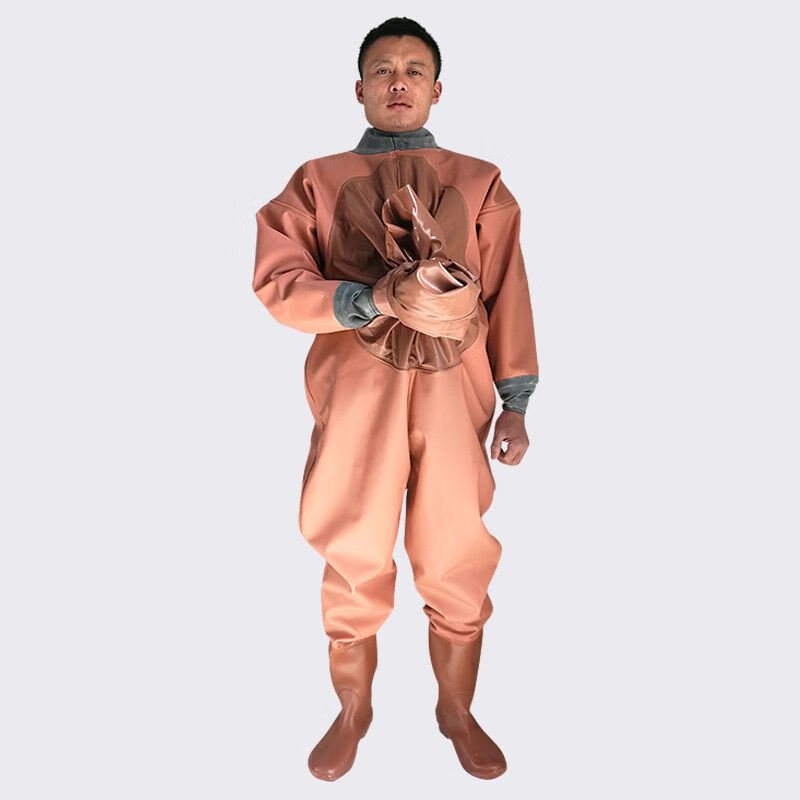 catasdate全身下水裤加厚捕鱼抓鱼雨裤子连体防水下水衣挖藕钓鱼服水