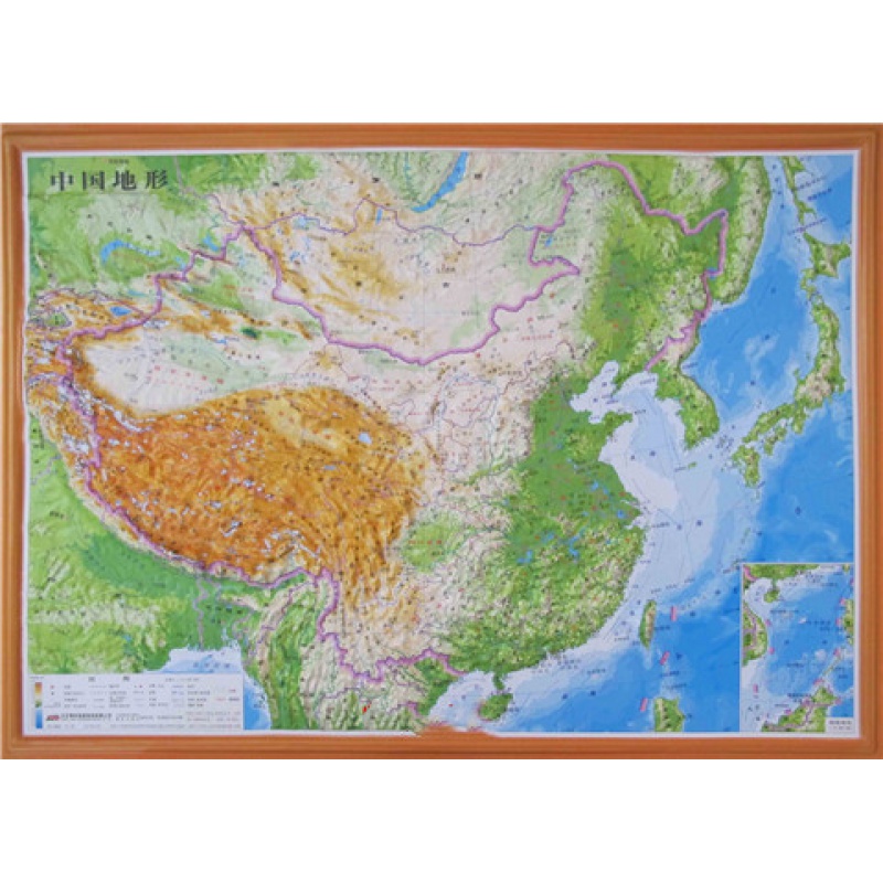 中国地形:凹凸立体图 填充图 中国地图3d立体地形图 默认