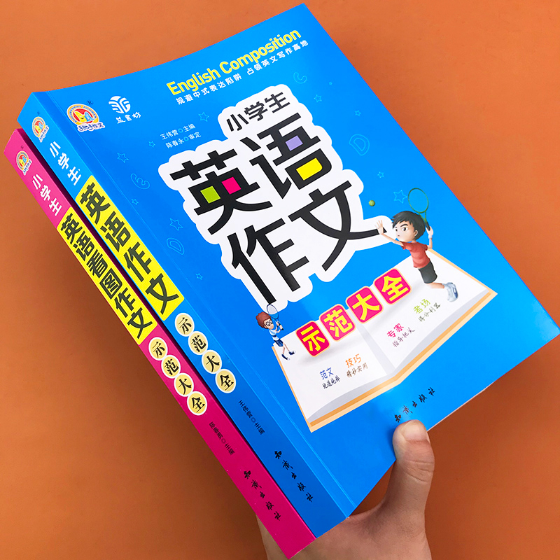 2册英语作文英语看图作文示范大全小学英语语法写作书