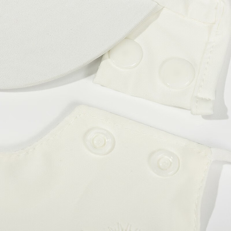 达芬奇密码防晒帽子护颈口罩 可拆卸脸罩冰丝面罩遮阳透气 白色