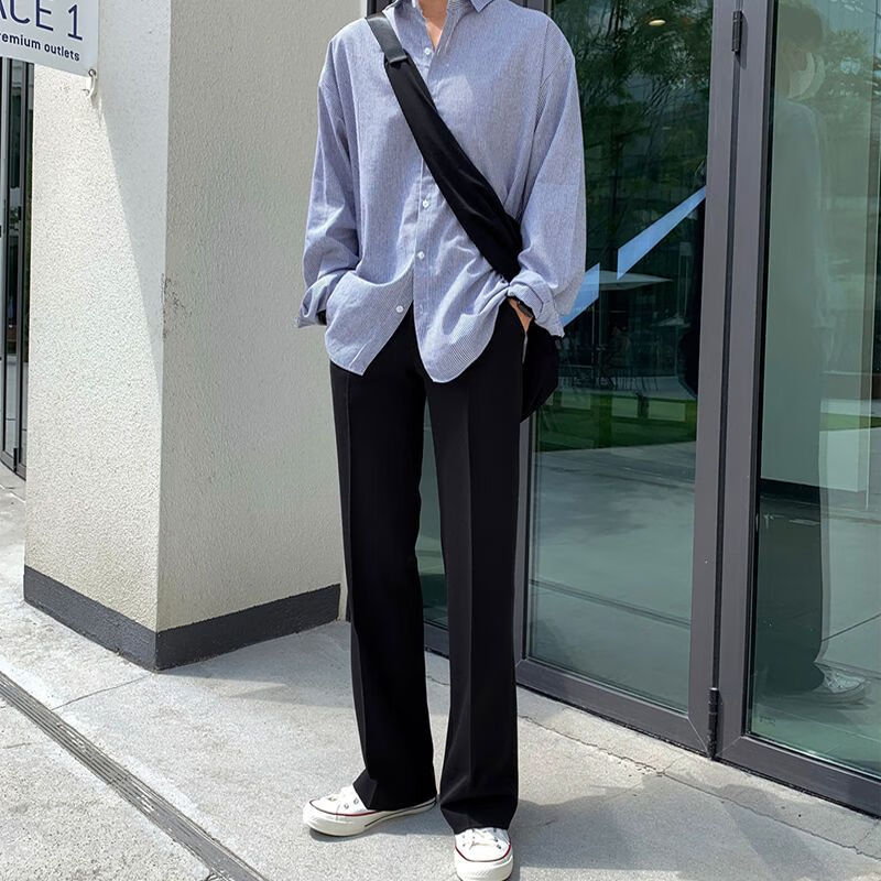 奈代鱼加长裤子男弹力松紧腰110直筒西裤加长版高个子男190长腿120cm