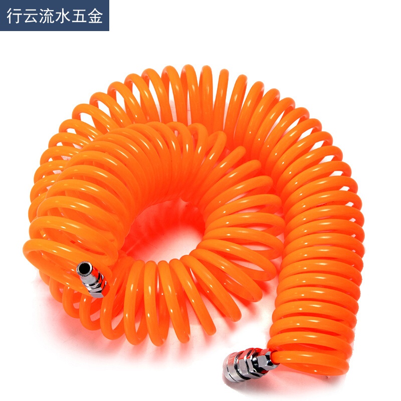 贊璐桐定制氣帶彈簧管空壓機(jī)皮管快速接頭氣管氣泵9米15米伸縮軟管高壓 12*8彈簧管9M帶接頭