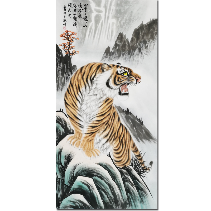 谭乐丹精品国画挂画手绘版画拍卖真迹客厅精品画书画装饰字画书法